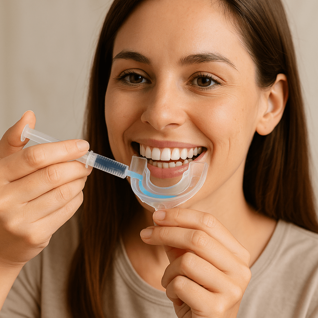 foto de blanqueamiento dental en casa